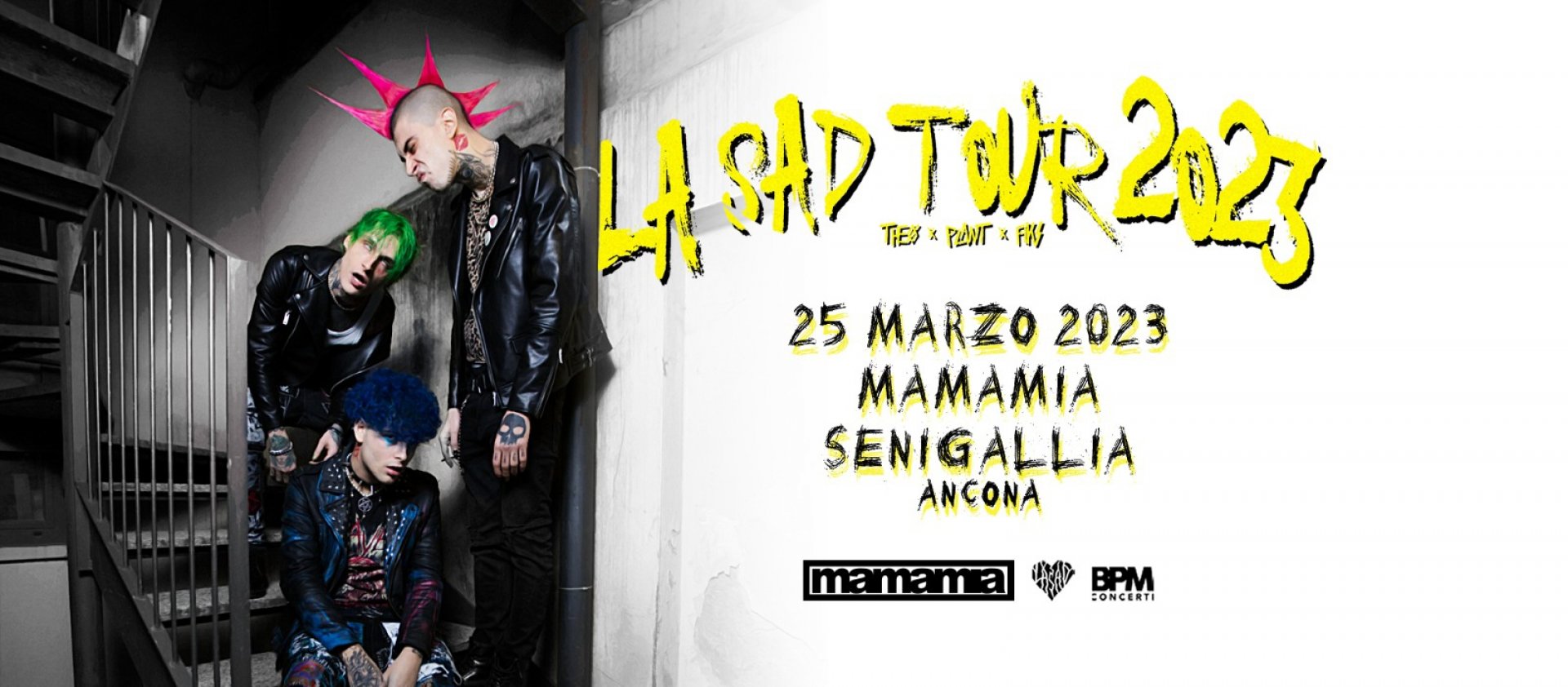 Theø x Plant x Fiks in concerto “La Sad Tour 2023“ Eventi Marche